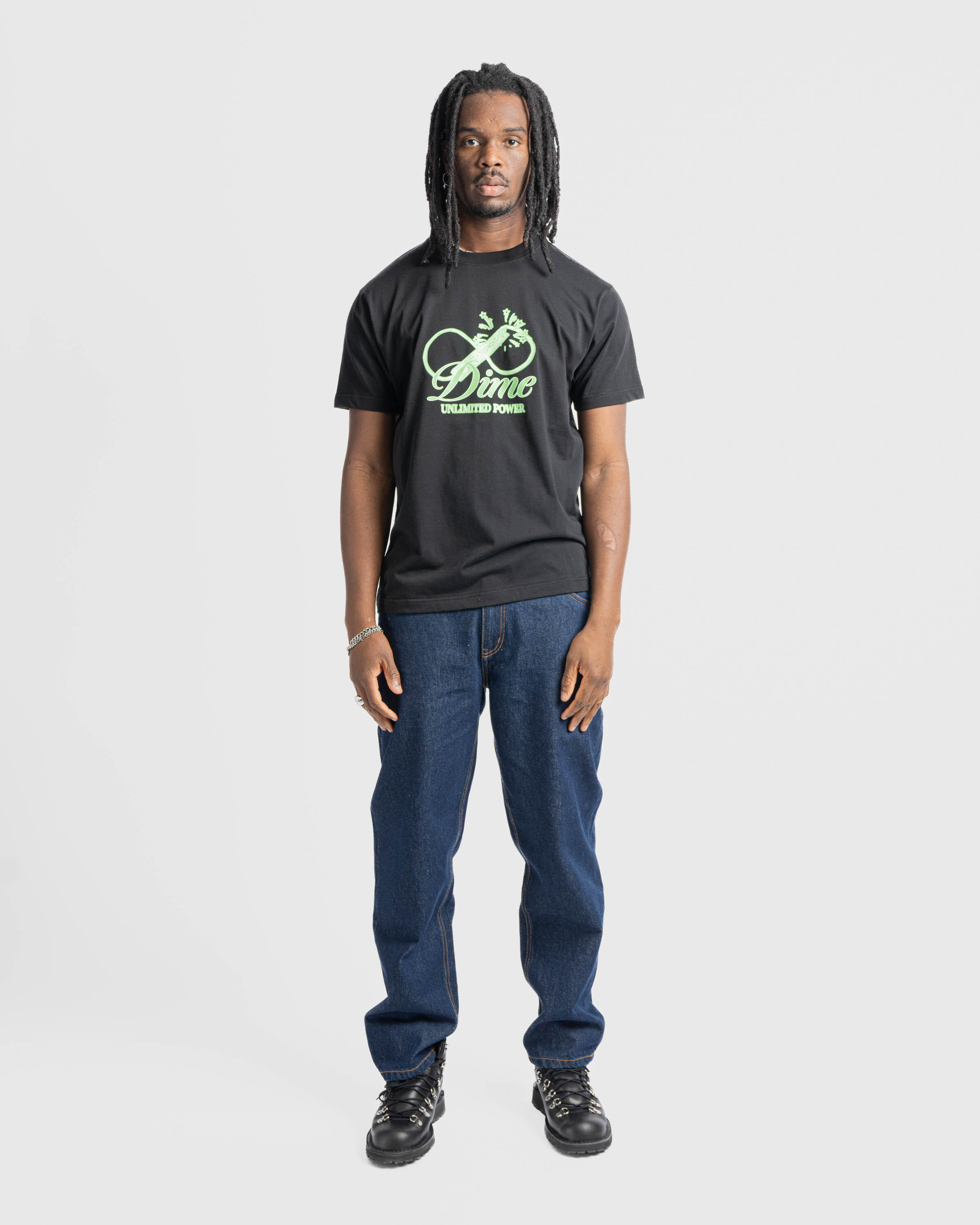 【関税込み】Dime ブラック Cursive Power Tシャツ Shirt | Icse2014Shops STORE | DIMEFA2436BLK - Dime Cursive